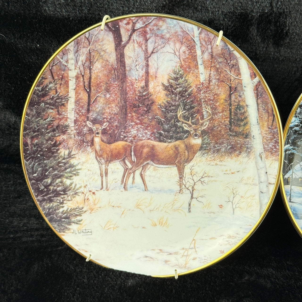 Franklin Wildlife Mint Collector Plates Set x3 – Fine Porcelain, 1990s Art Each.11