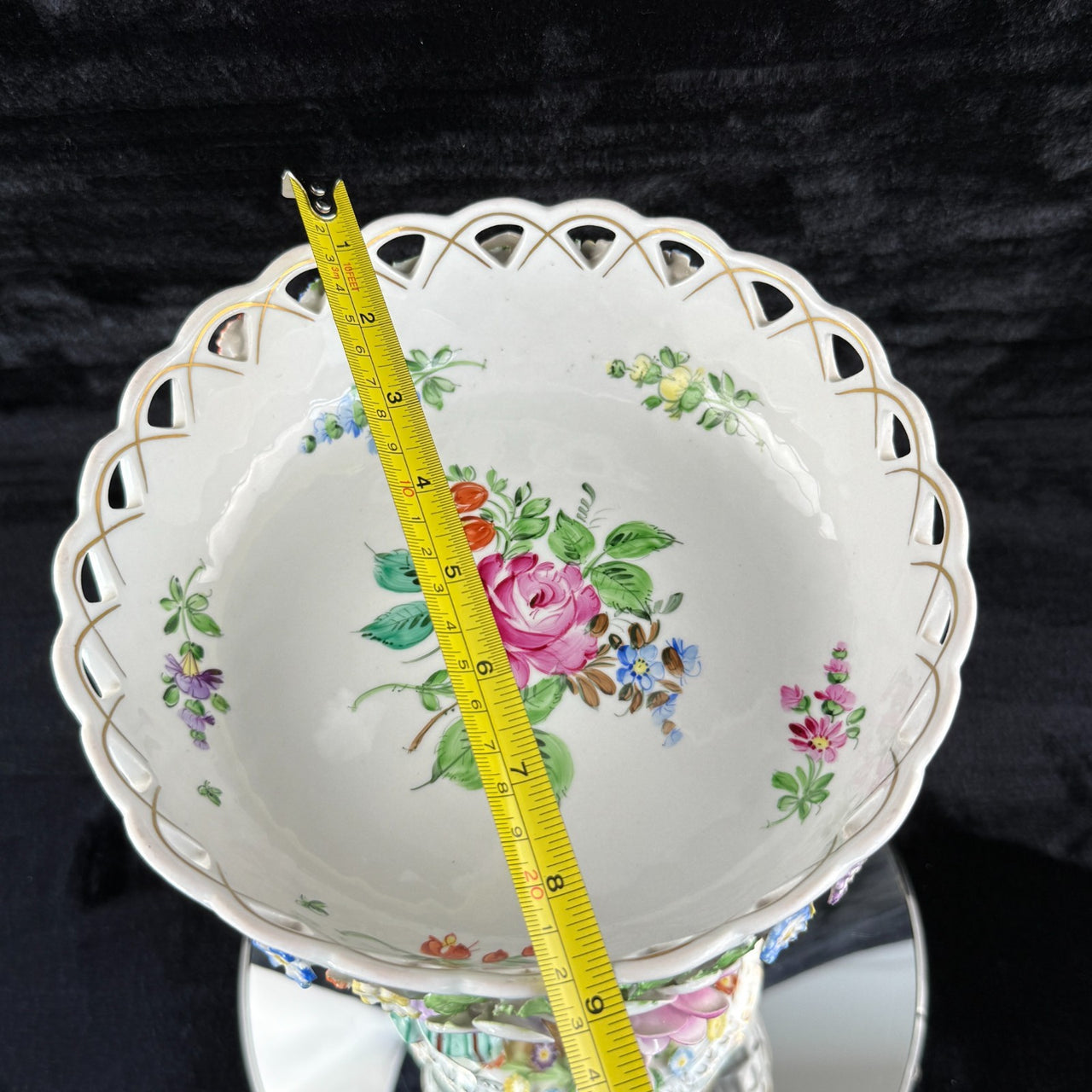 Rare Antique 13" Von Schierholz Porcelain Centerpiece Sculpture Bowl -see pics13