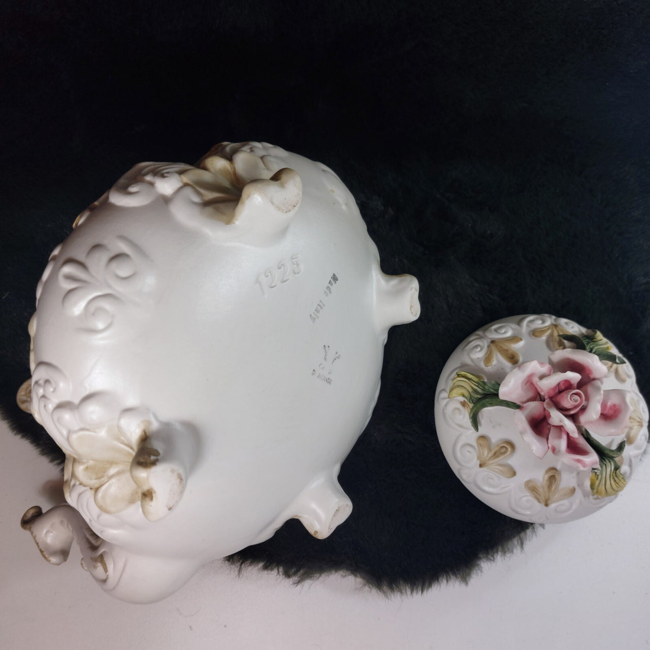 Rare Capodimonte Italian Porcelain Teapot – Floral Rococo Style Tea Pot gift11