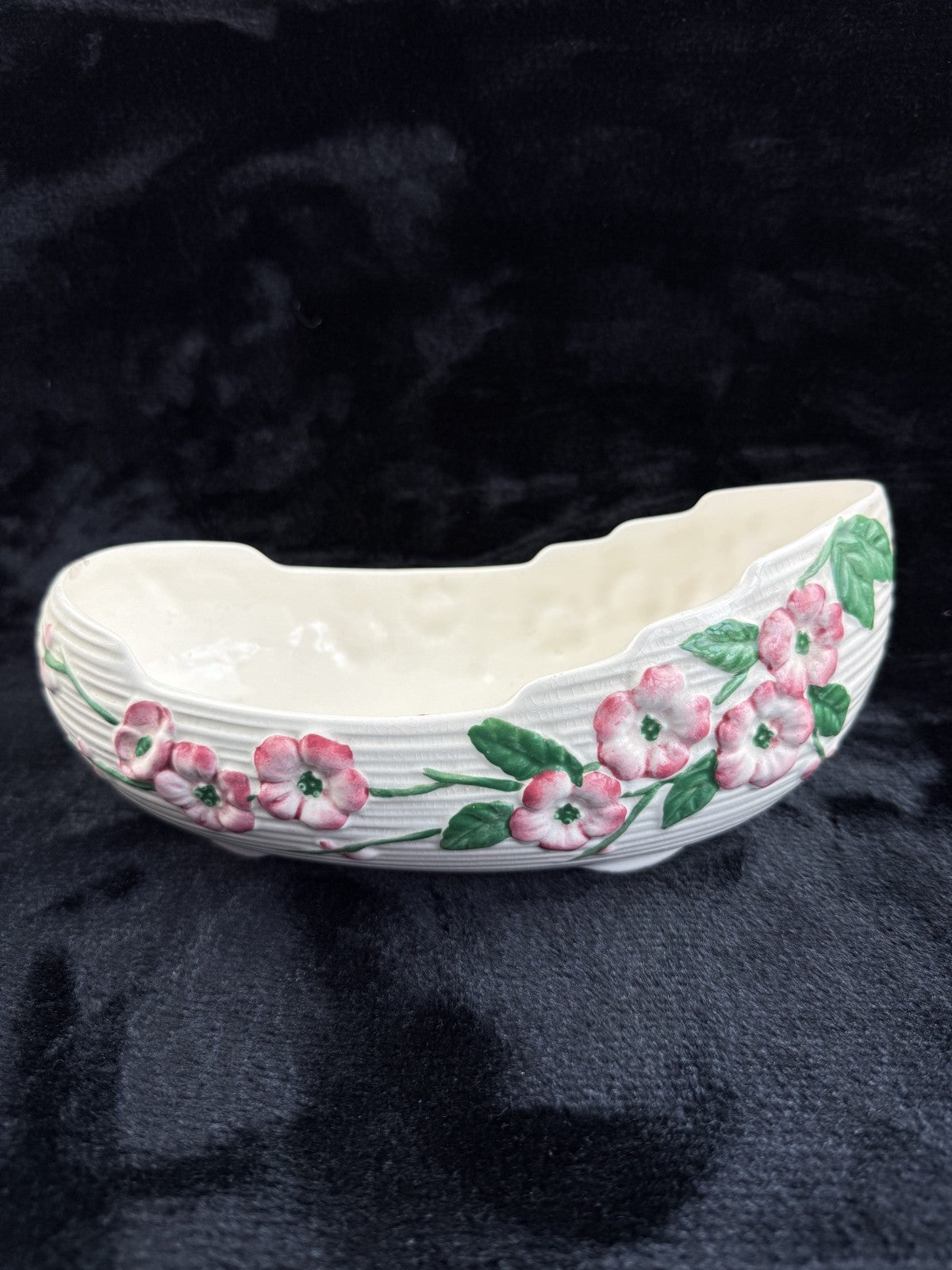 decor Maling Ware 4586 Dogwood Planter/Trough & Small Bowl - Pink Floral Large3