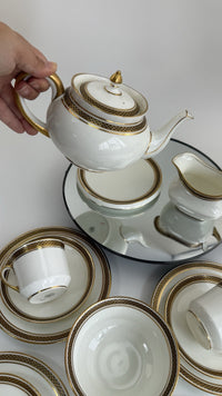 Thumbnail for Stunning Antique Cauldon & Aynsley 27pc Tea Set c.1910 | Edwardian Gilt & Black19