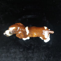 Thumbnail for Goebel Spaniel Dog Figurine Porcelain Germany Brown White 9