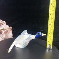 Thumbnail for Rare Studio Pottery Duck Figurine Glazed Mallard Style Repaired Wing decor8