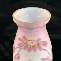 Thumbnail for Victorian Pink Milk Glass Vase Portrait Girl Hand Painted Enamel 8” Antique Vase8