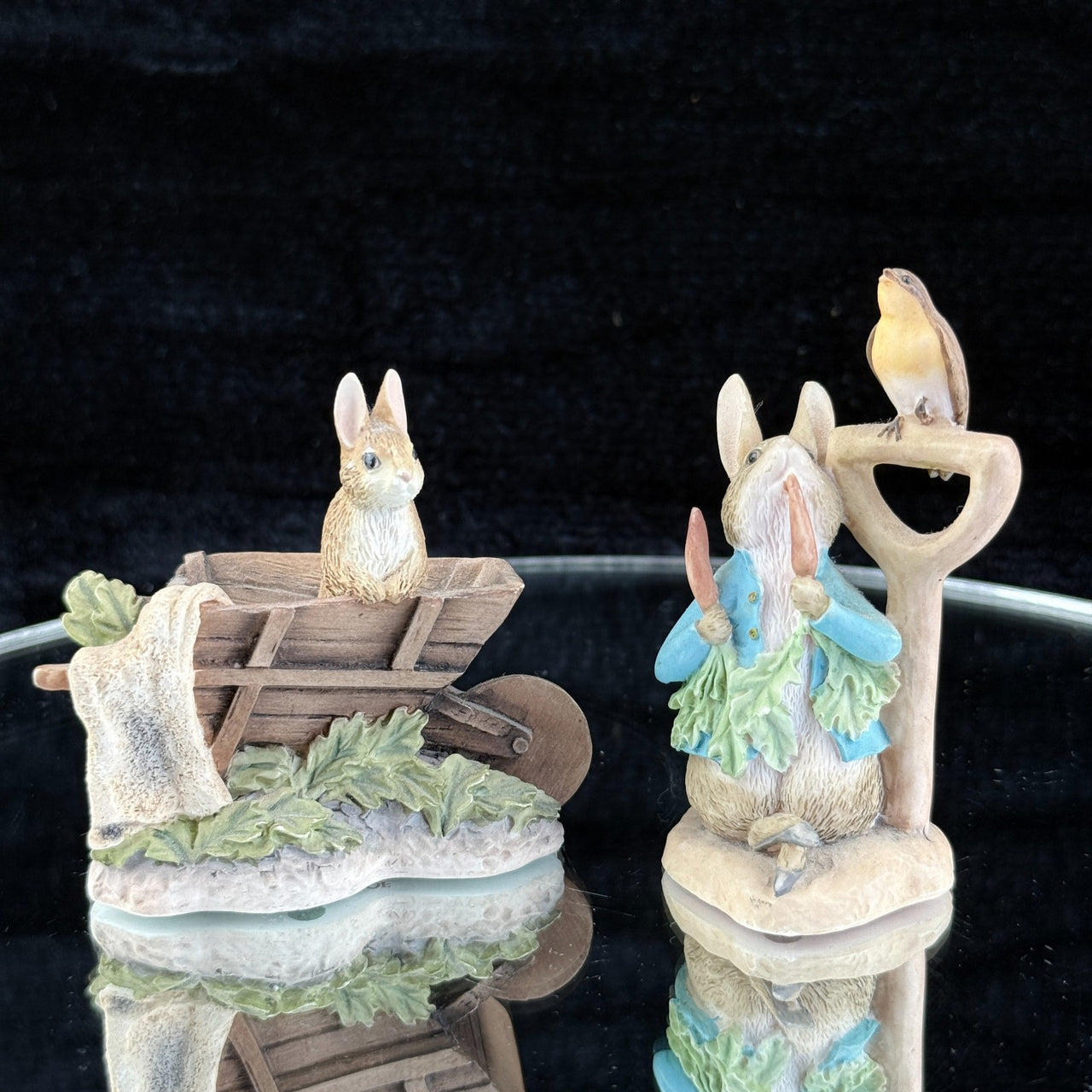 Beatrix Potter Peter Rabbit Figurines FW & Co  BFA Scotland Set of 2 1992 & 19967
