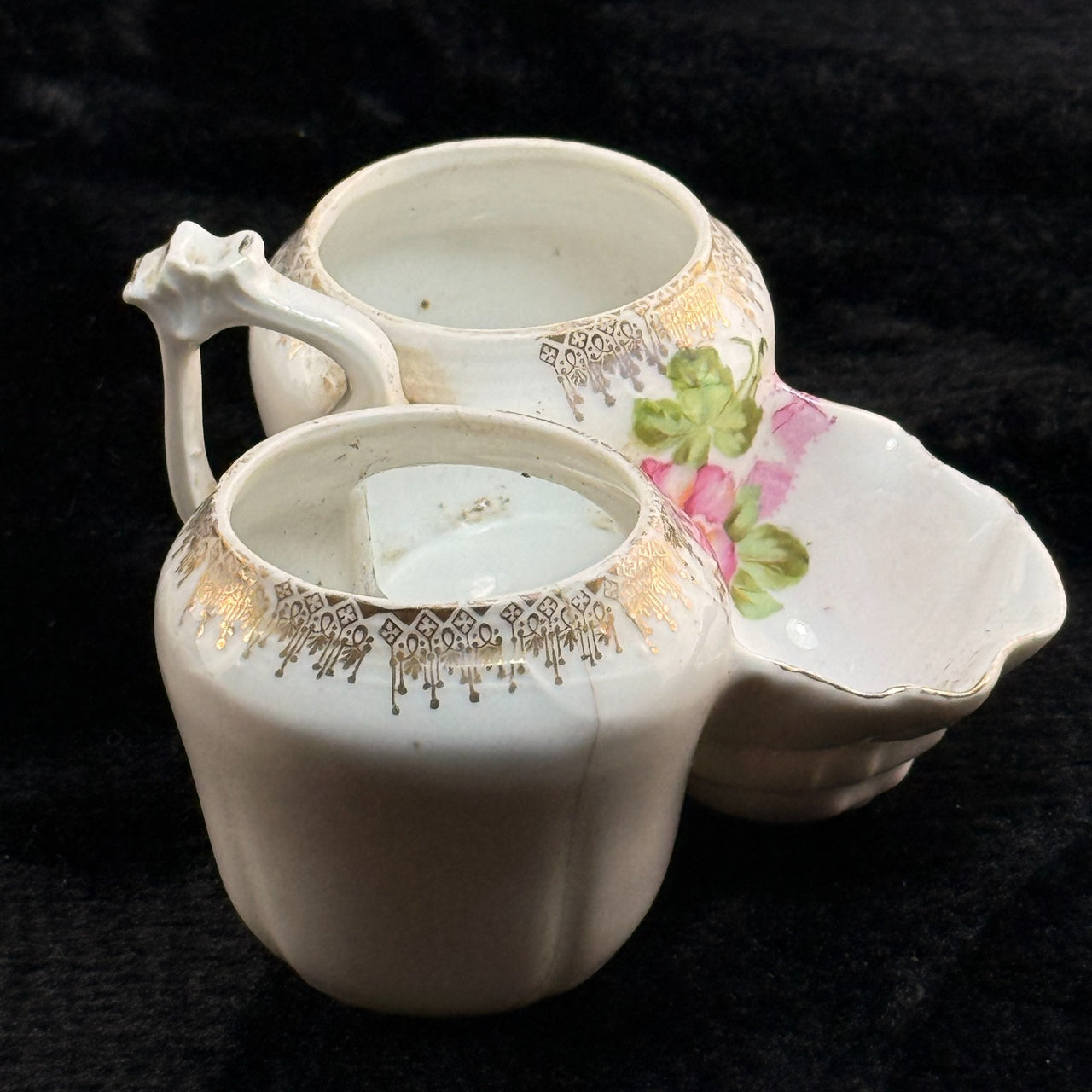 Royal Grafton Fine Bone China Tea Set Pink Floral 14 Piece England Vintage Gold.14