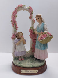 Thumbnail for DaVinci Sweet Roses Mother Daughter Figurine Hand Painted England Chipped 7