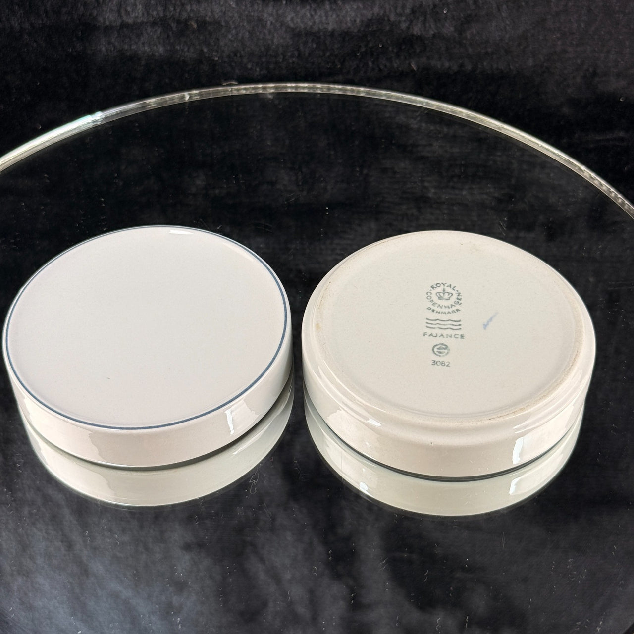 Royal Copenhagen Fajance 3082 White Ceramic Lidded Trinket Box Denmark Vintage9