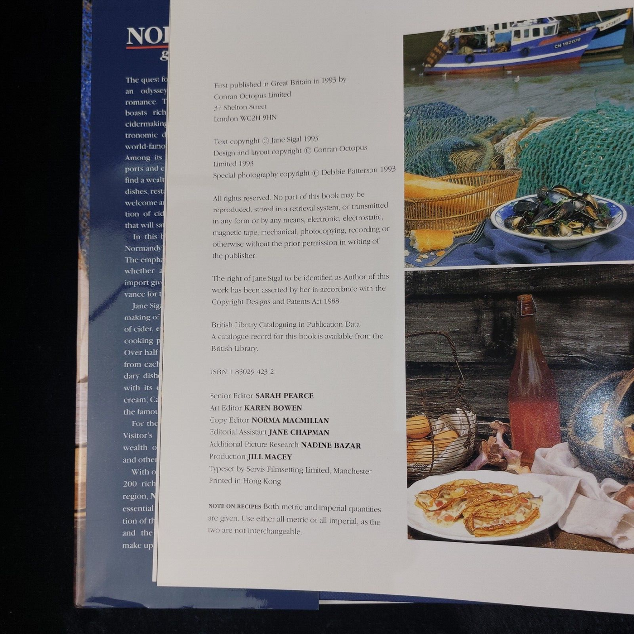 Normandy Gastronomique Hardcover Jane Sigal French Cuisine Cookbook Recipe 19934