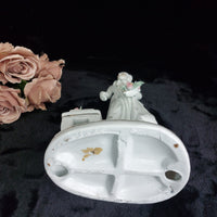 Thumbnail for Porcelain Lady Figurine with Chair –  Elegant white ornoment 31cm11