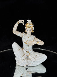 Thumbnail for Vintage Mid-Century Figurine Porcelain Set - Dancer with Two Candle Holders7
