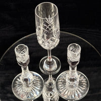 Thumbnail for Vintage Cut Crystal Glassware Set – 6 Champagne Flutes & 2 Candlestick Holders14