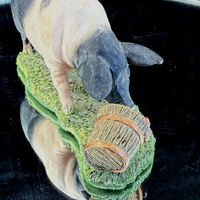 Thumbnail for Crown Staffordshire Hand-Painted Pig Figurine with Basket - Fine Art d Porcelain6