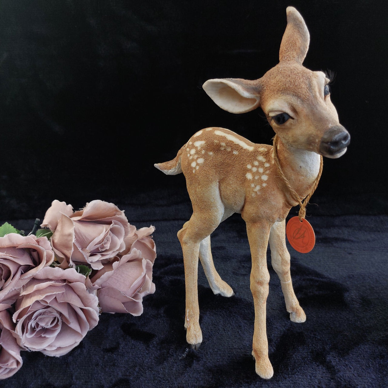 Country Artists Deer Young & Enchanted 12in Figurine 01911 Hand Painted repaired0