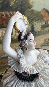 Thumbnail for Very Dresden rare Lace Porcelain Dancer Figurine marked ART Germany see the pic15