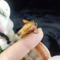 Thumbnail for 19th antique century Staffordshire Hunter Figurine Deer Antler 9