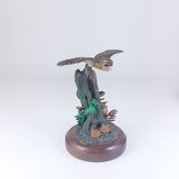 Thumbnail for Merlin Collection Owl Figurine on Tree Decorative Stump Collectible Statue Art d2