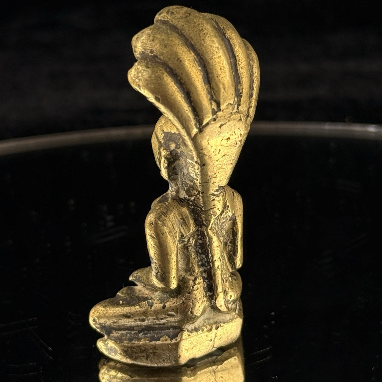 Jain Bronze Statue – Naga Parshvanatha Jain Tirthankara 3” Serpent Hood Idol5