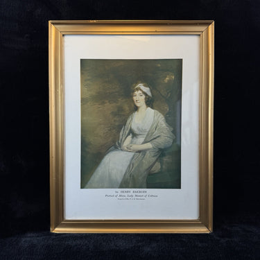 Antique Framed Print by Henry Raeburn Portrait of Alicia Lady Stewart of Coltnes0
