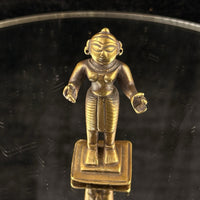 Thumbnail for Antique Brass Indian Female Figure Of Radna 3.25” Handcrafted Tribal Folk Bengal2