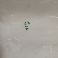 Thumbnail for Antique Porcelain butter dish Tureen Art Nouveau Floral Green Gilt Handle 9