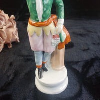 Thumbnail for Staffordshire Man Figurine Holding Grapes Antique Porcelain 10