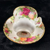 Thumbnail for Royal Albert Old Country Roses Cups & Saucers Set of 2 Bone China England 196210