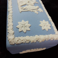Thumbnail for Wedgwood Blue Jasperware - Trinket Box & Plate Set Rectangular Pottery/ Ceramic3