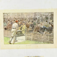 Thumbnail for Lucien Davis The Critics Cricket Print Framed 19thC Humour & Technique Scenes1