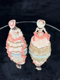 Thumbnail for Vintage Sudehl Figurine Set of 3 Victorian Lady & Daughters Hand Painted Statues5