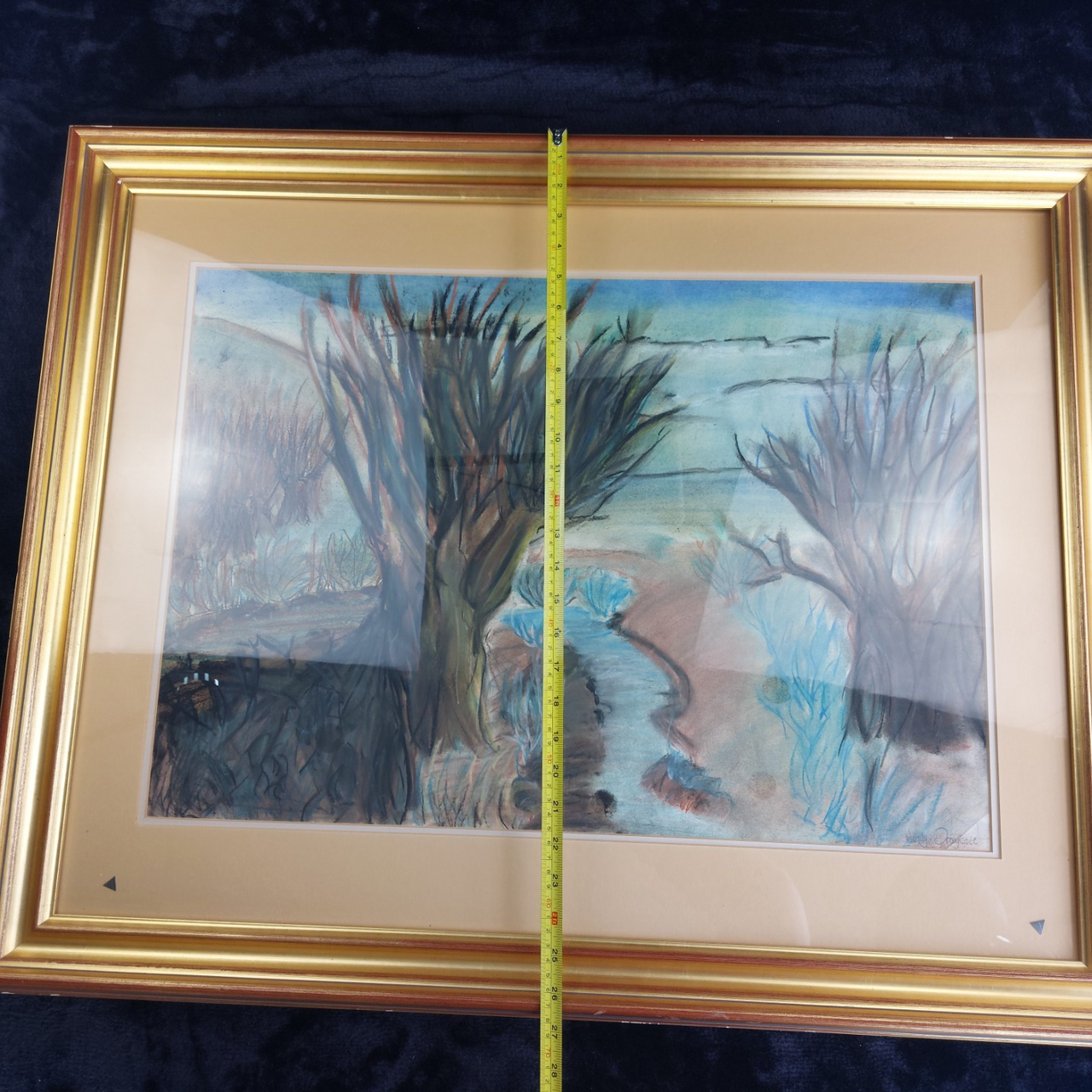 Wendy Original Draycott Pastel Artwork – Framed River Landscape Painting Canvas7