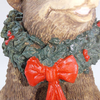 Thumbnail for Tom Silver Rubel Deer Christmas Bear Figurine - Collectible Festive Decor Resin6
