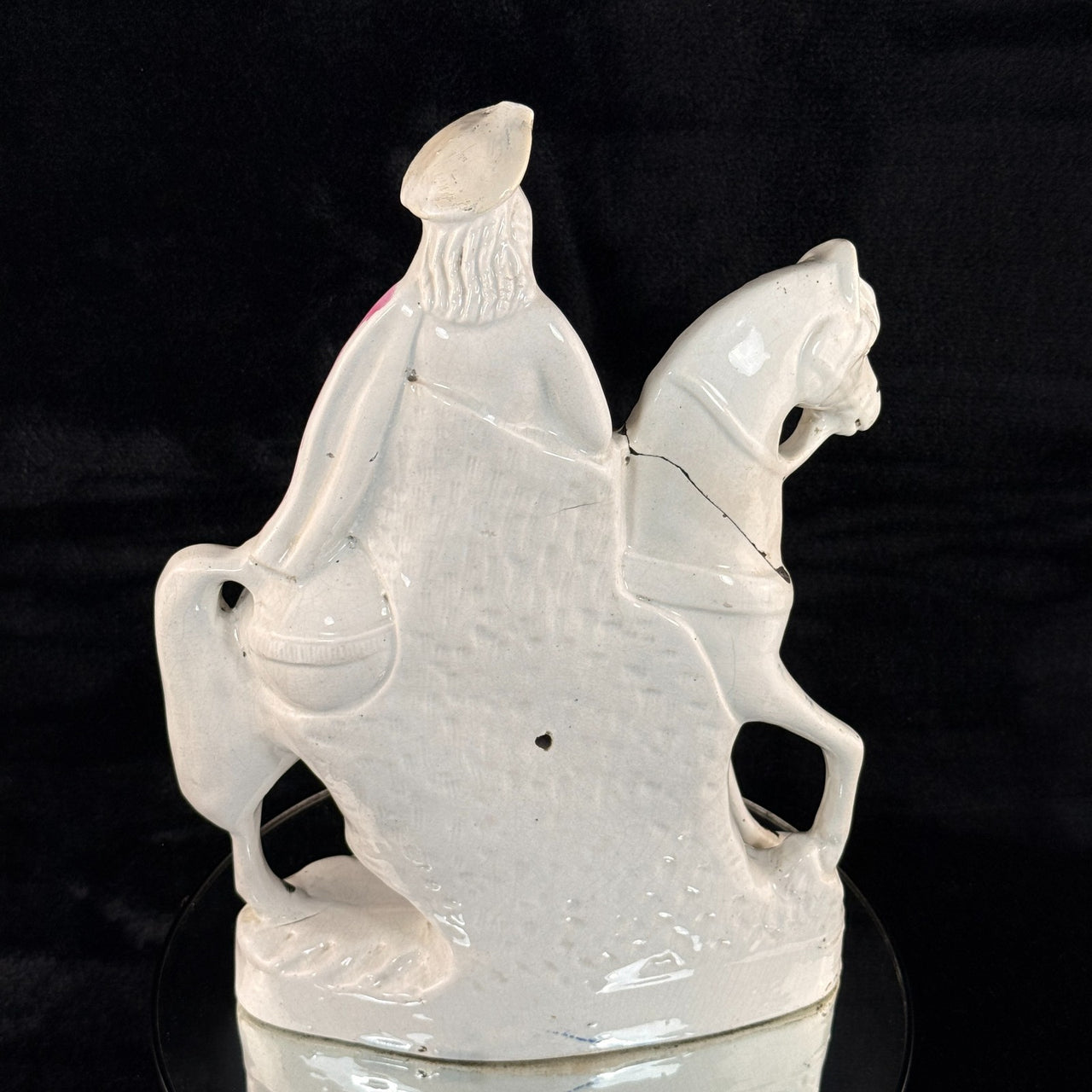 1800s Staffordshire Pottery Large Horse Rider Figure Hand Painted Antique seePic21