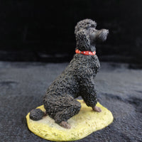 Thumbnail for Border Arts Fine Black Poodle Figurine Ayres Handmade Scotland Dog Statue 1983.2