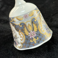 Thumbnail for Japanese Porcelain Peacock Bell – Gilded Floral Blue Gold Trim Vintage Japan3