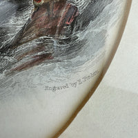 Thumbnail for Rare Antique Engraving Tynemouth Priory Lighthouse StormC. Balmer E. Finden prin10