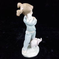 Thumbnail for Retired Charming NAO by Lladró Figurine Girl with Elephant bookcase (1980) figur11