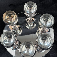 Thumbnail for VALERO Plated Silver Goblets Set of 6 - Made in Spain - 12.5cm Tall silver decor5