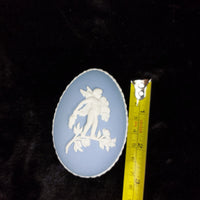 Thumbnail for Wedgwood Jasperware Blue – Lidded Trinket Dish & Box Design Cherub Collectable5