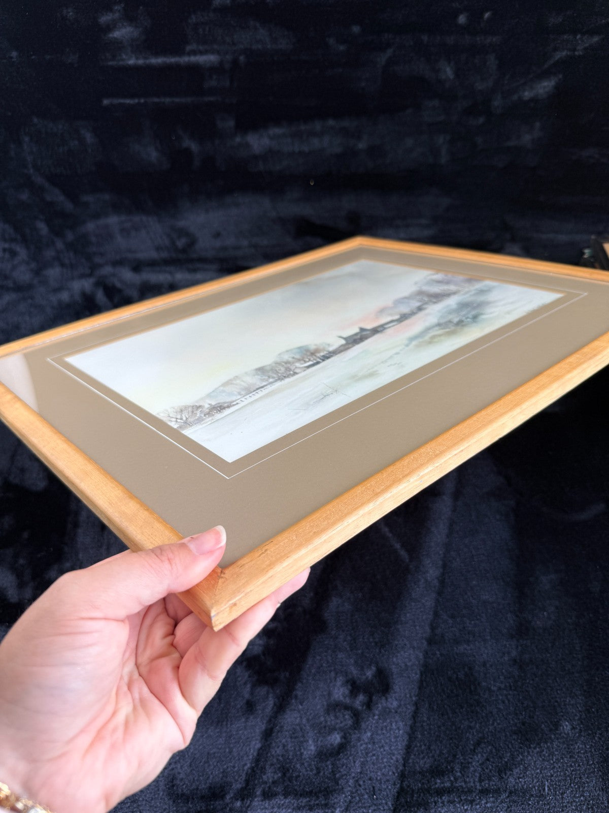 Rustic Charm: An Original Michael Salthill Watercolor Paper Landscape Print.7
