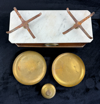 Thumbnail for Rare Antique Victorian Apothecary Balance Scale with Marble Base & Brass Weight3