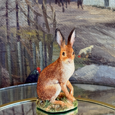 Border Fine Arts Field Study Hare B0982 Boxed Wildlife Figurine Ornament0