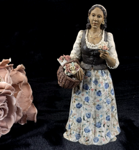 Thumbnail for Rare Castagna Florence Figurine Flower Seller - Signed Italy see pics0
