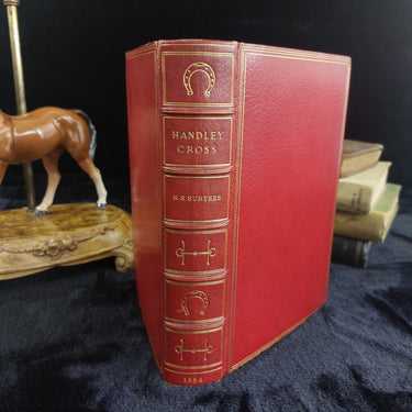 1854 Handley Cross R.S. Surtees Leather Binding by John Leech  Illustrated 0