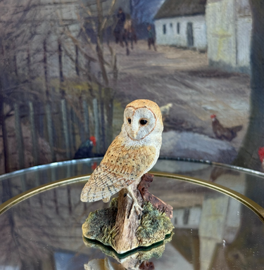 1997 Border Fine Arts 'Night Watch' Barn Owl Figurine B0175 by Ray Ayres Boxed.1