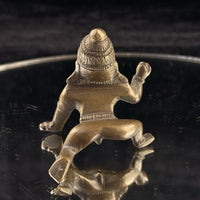 Thumbnail for Antique Brass Indian Baby Krishna Statue – 2.5” Hindu Bal Gopal Idol Figuri8
