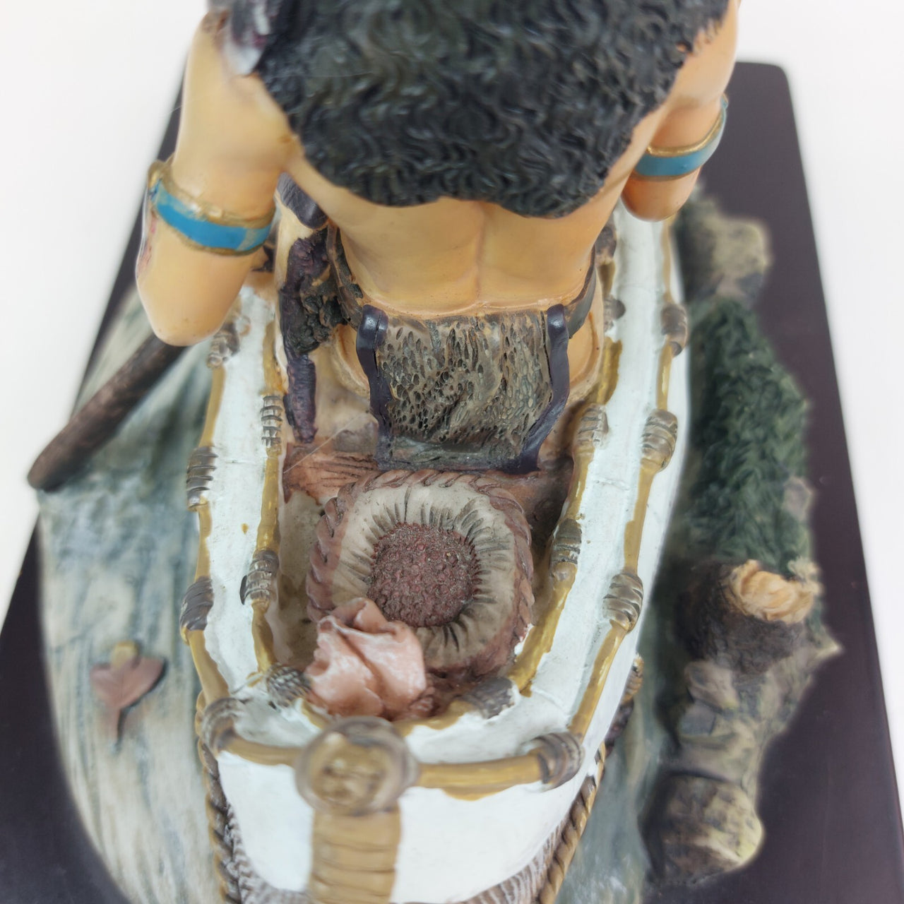 Academy Native American Canoe Sculpture Figurine Collectible 6.5" United States11