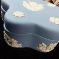 Thumbnail for Wedgwood Blue Elegant Jasperware & Collectible Trinket Box/Lidded Dish British d4