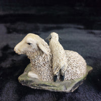 Thumbnail for M Leadbetter Cornwall 1978â80 Figurines â Sheep with Lambs & Ram Rustic Set 9