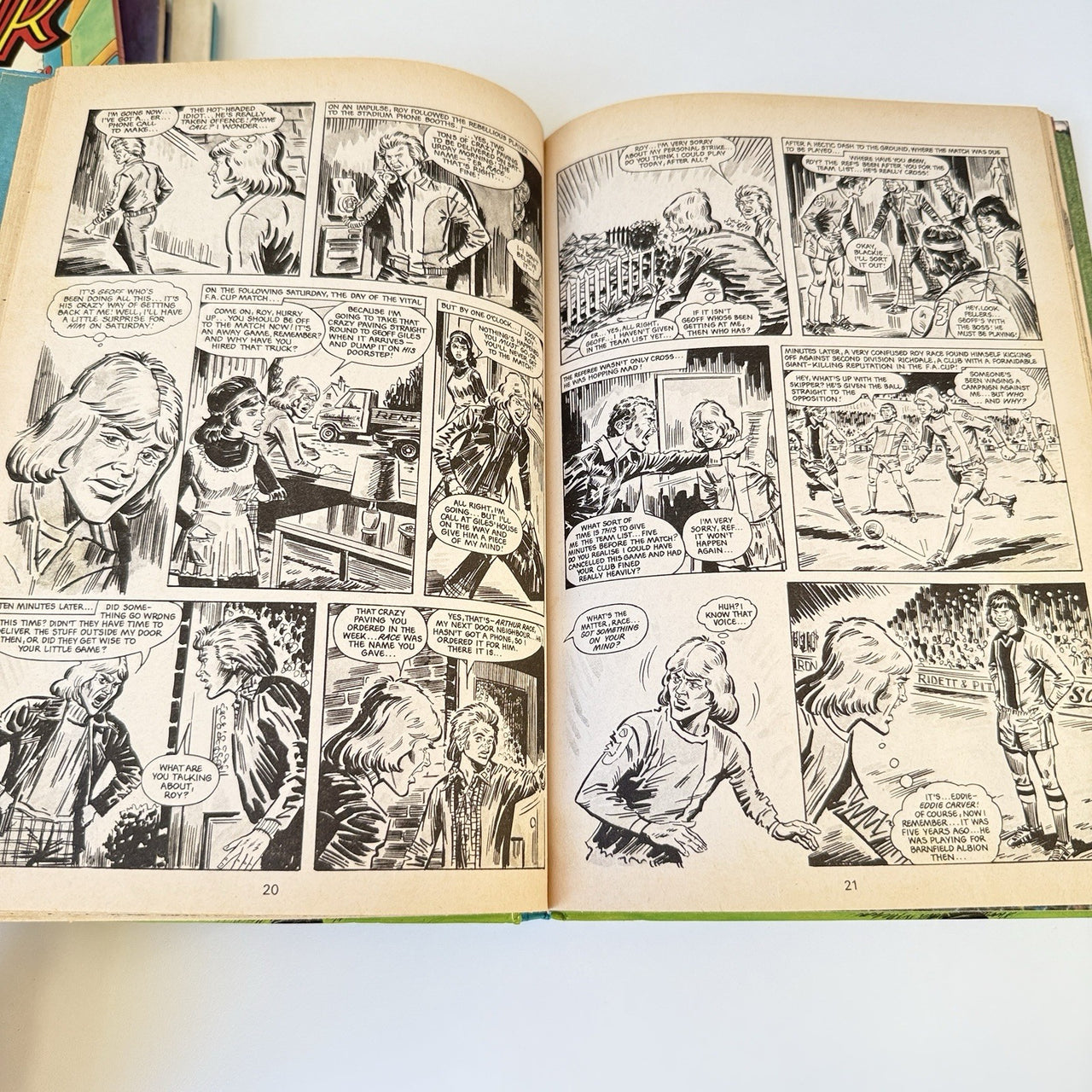 Set 4 Of Vintage Boys Annuals Roy Of The Rovers Tarzan Victor Hotspur 1970-19808